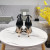 Sandale Toma Forda Na Visoku Petu S Metalnim Lancem Dužine 10,5 cm, Crne Boje