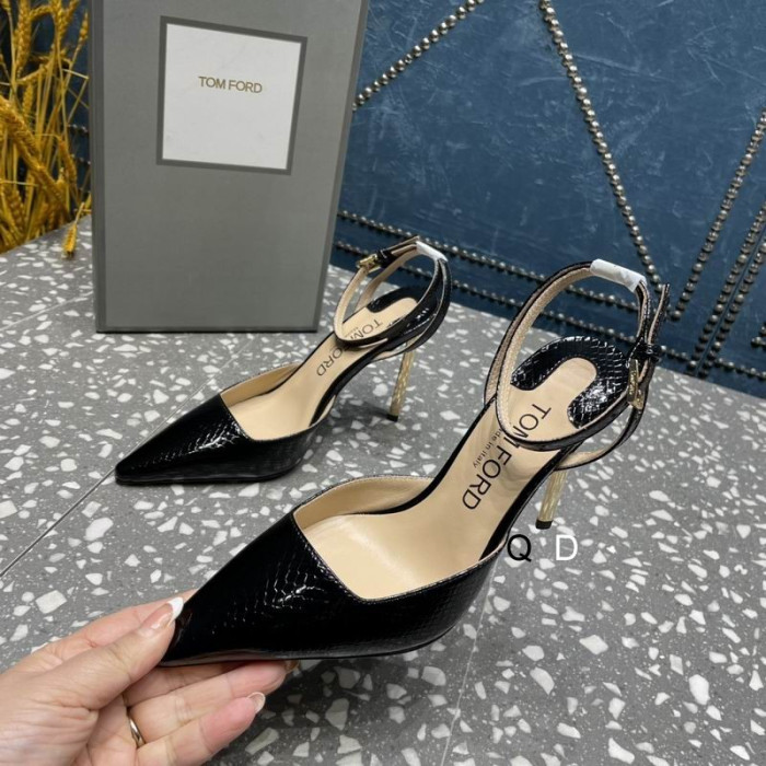 Tom Ford 10,5 cm Snakeskin Pumpar I Svart