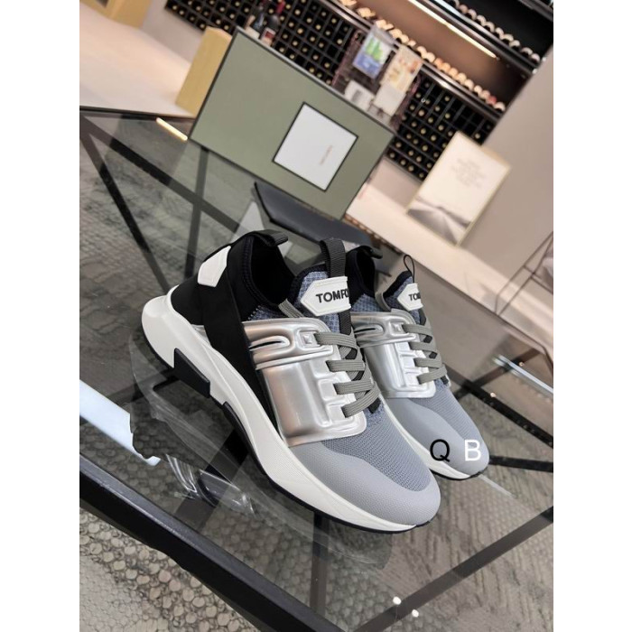 Tom Ford Nylon Mesh Jago Låg-Top Sneaker I Grey12