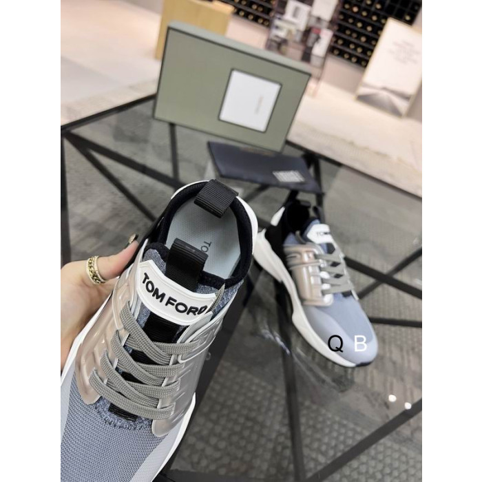 Tom Ford Nylon Mesh Jago Låg-Top Sneaker I Grey12