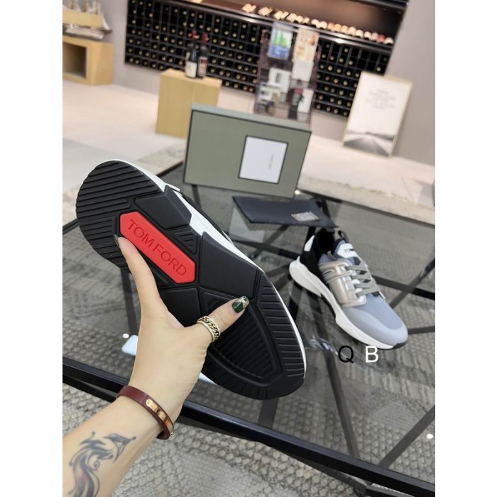Tom Ford Nylon Mesh Jago Låg-Top Sneaker I Grey12