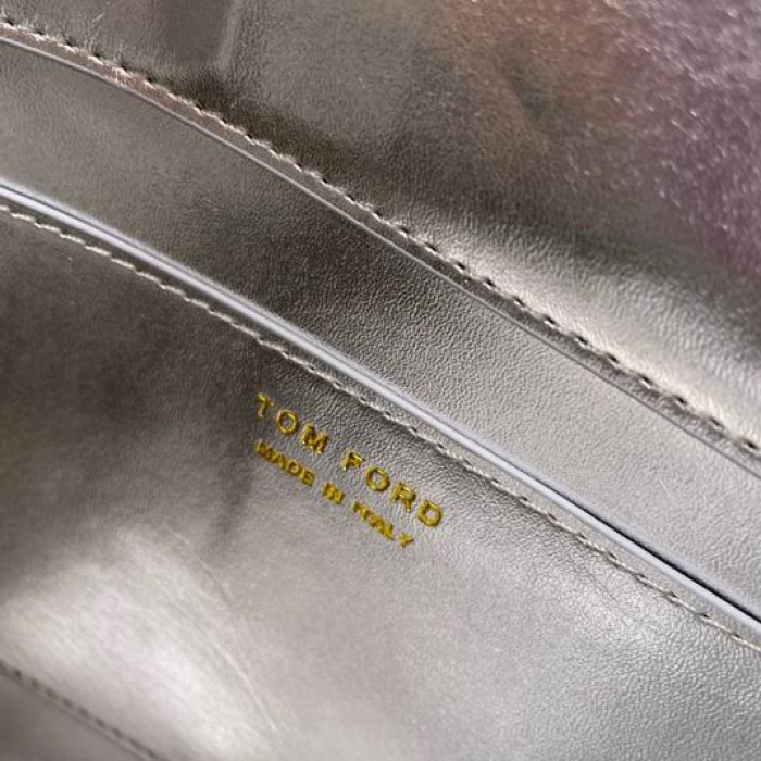 Tom Ford Dam Krokodil Axelväska I Silver