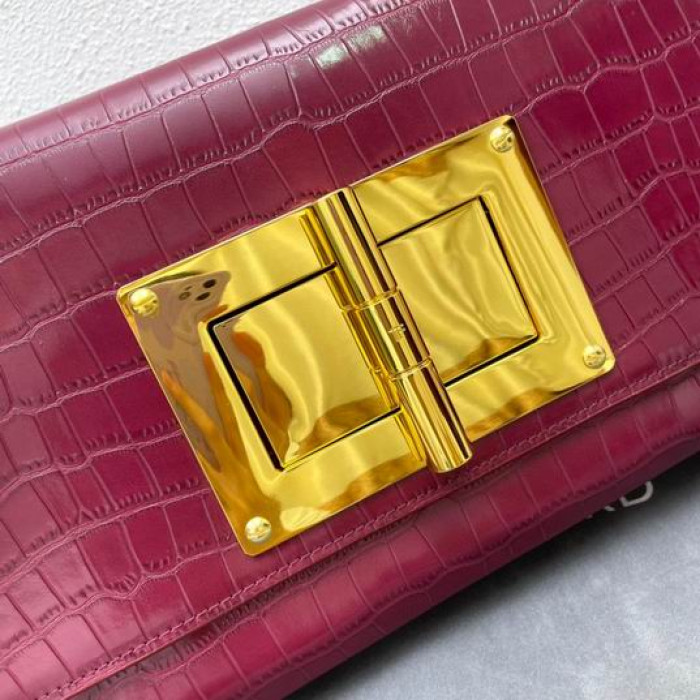 Tom Ford Dam Krokodil Axelväska I Lila