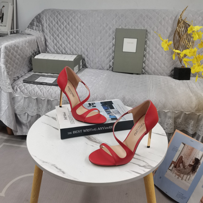 Tom Ford 10,5 cm Läder Sandal I Röd
