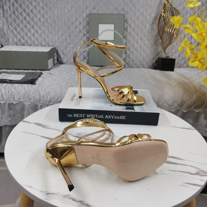 Tom Ford 11cm Patent Läder Ida Sandal I Guld