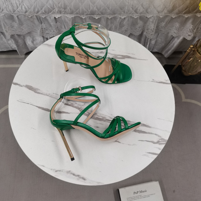 Tom Ford 11cm Nappa Ida Sandal I Grönt