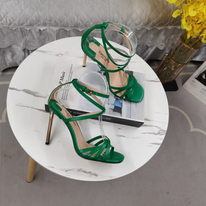 Tom Ford 11cm Nappa Ida Sandal I Grönt