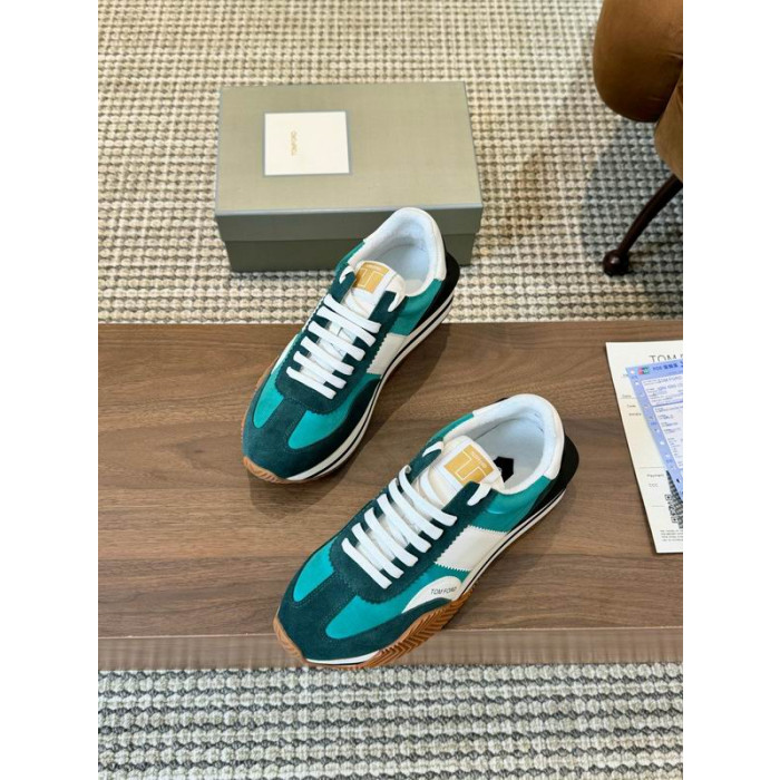 Tom Ford Mocka Tekniska Tyg James Sneaker I Blå 021