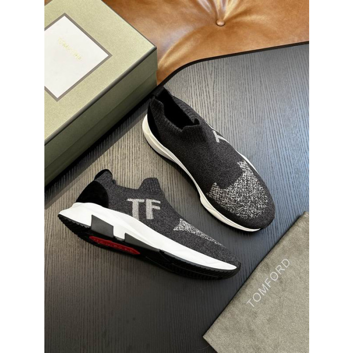 Tom Ford Mesh Låga Sneakers Grått