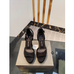 Tom Ford 14,5 cm Sammet Sandaler I Svart