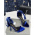 Tom Ford 10cm Silk Satin Hollow Strap Sandal I Blått