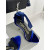 Tom Ford 10cm Silk Satin Hollow Strap Sandal I Blått