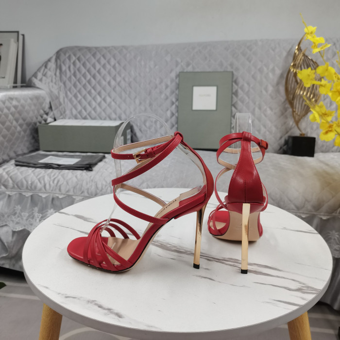 Tom Ford 11cm Nappa Ida Sandalet Kırmızı