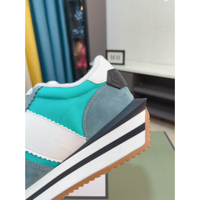 Tom Ford Süet Teknik Kumaş James Sneaker Mavi 049