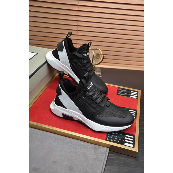 Siyah/Beyaz Tom Ford Naylon File Jago Spor Ayakkabı
