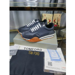 Tom Ford Süet Teknik Kumaş James Spor Ayakkabı Lacivert 044