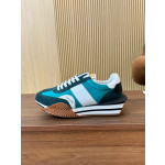 Tom Ford Süet Teknik Kumaş James Sneaker Mavi 021
