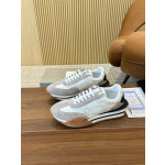 Tom Ford Süet Teknik Kumaş James Sneaker Gri / Beyaz 025