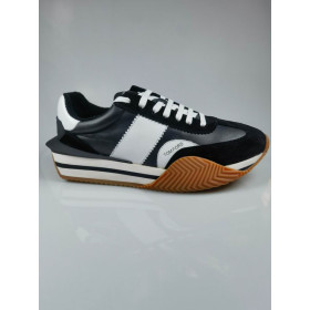 Tom Ford Süet Teknik Kumaş James Sneaker Siyah / Beyaz 017