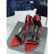 Tom Ford 10cm İpek Kurdele Kadife Sandalet Kırmızı