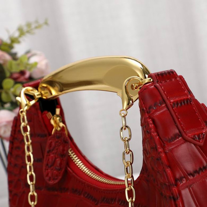 Tom Ford Womens Mini Patrón De Cocodrilo Bolso De Hombro En Rojo