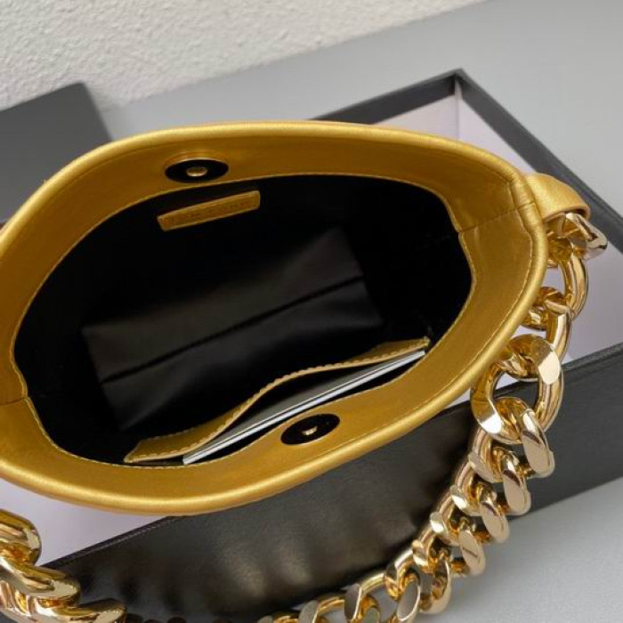 Tom Ford Gruesa Cadena De Patrón Del Cocodrilo De La Axila Bolso En Amarillo
