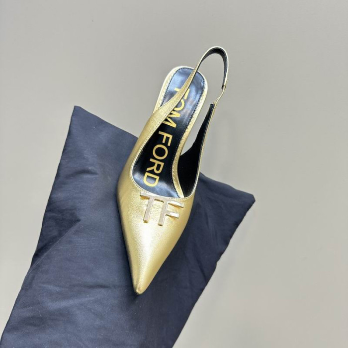 Tom Ford 10cm de Cuero Angelina Slingback En Amarillo