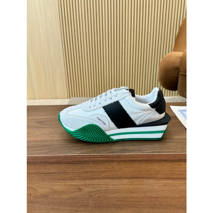 Tom Ford Gamuza Tejido Técnico James De La Zapatilla De Deporte En Blanco 028