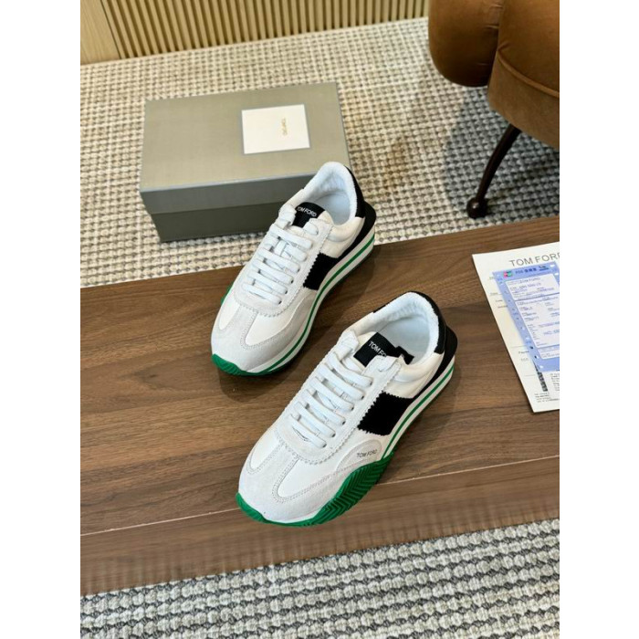 Tom Ford Gamuza Tejido Técnico James De La Zapatilla De Deporte En Blanco 028