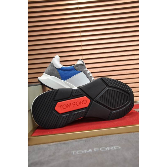 Tom Ford Zapatillas Hombres Zapatillas De Gamuza En Color Gris/Azul