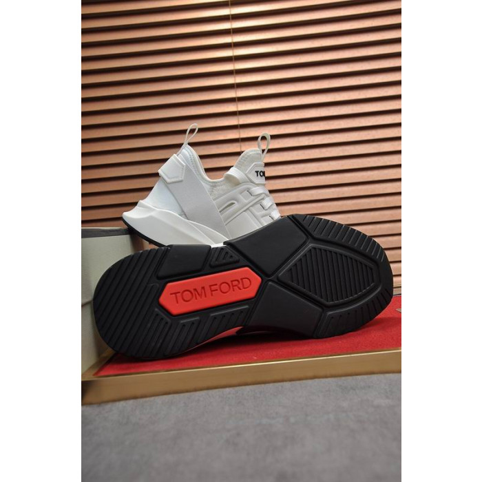 Tom Ford Malla De Nylon Jago De La Zapatilla De Deporte Blanco
