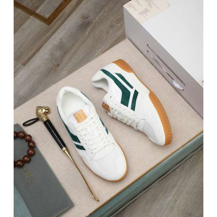 Tom Ford Gamuza Jackson De La Zapatilla De Deporte En Color Blanco/Verde