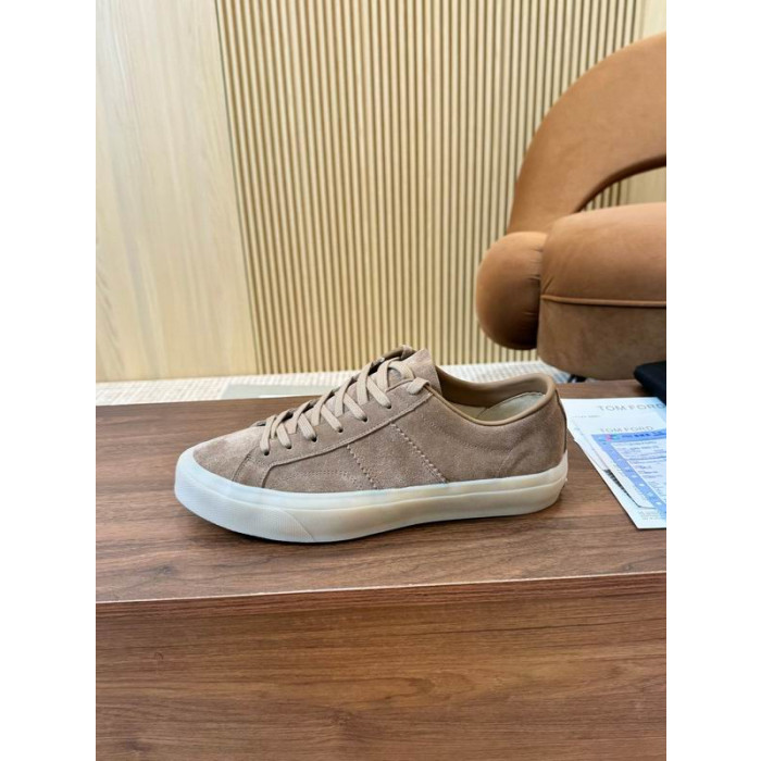 Tom Ford Gamuza Cambridge Zapatillas De Deporte En Camello 018