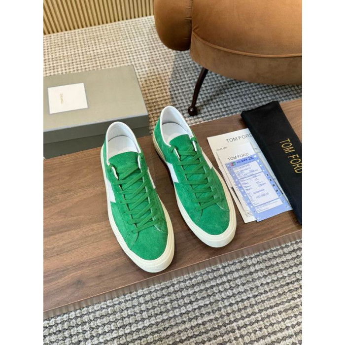 Tom Ford Gamuza Cambridge Zapatillas De Deporte En Verde 019