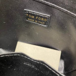 Tom Ford Gruesa Cadena De Patrón Del Cocodrilo De La Axila De La Bolsa En Blanco