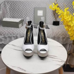 Tom Ford 14.5 cm Dedo del pie Abierto de la Plataforma de los Talones En Blanco 