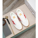 Tom Ford Gamuza Jackson De La Zapatilla De Deporte En Color Blanco/Rojo