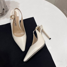 Tom Ford 10cm de Cuero Whitney Slingback En Blanco