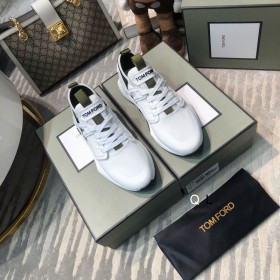 Tom Ford Malla De Nylon Jago Bajo La Parte Superior De La Zapatilla De Deporte En White01