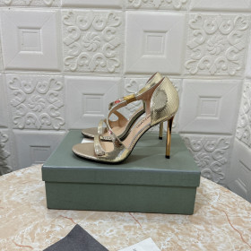 Tom Ford 10.5 cm de piel de Serpiente Sandalia de Tacón Alto En Oro