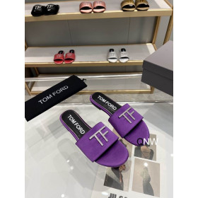 Tom Ford Cuero TF Logotipo de Diapositivas En color Morado