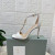 Tom Ford 10.5 cm de la Cadena de T-Correa de Cocodrilo en Relieve de la Sandalia En color Blanco