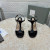 Tom Ford 10.5 cm de Cuero Brillante de Plata de Cadena de Metal de Angelina Sandalias En Negro