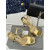 Tom Ford 10.5 cm de Cadena de Metal Estampado de piel de Cocodrilo Angelina Sandalia De Oro