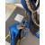 Tom Ford De Cuero De Patente De La Cadena De Punto-Dedo Del Pie Del Tobillo Sandalias De Correa En Azul