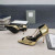Tom Ford Con Estampado De Serpiente De Metal Open Toe Bombas En Oro