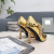 Tom Ford Patente De Cuero De Cadena De Metal Puntiagudos Tacones Altos En Oro