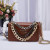 Tom Ford de Oro de Plata de la Cadena de cuero completo Bolso de Hombro Bolso de Cuero En Marrón 