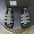 Tom Ford de los Hombres de Cuero Flip Flops En Grey01