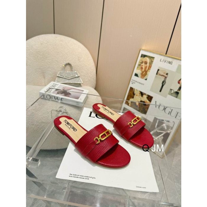 توم فورد سحلية ويتني الشريحة باللون الأحمر